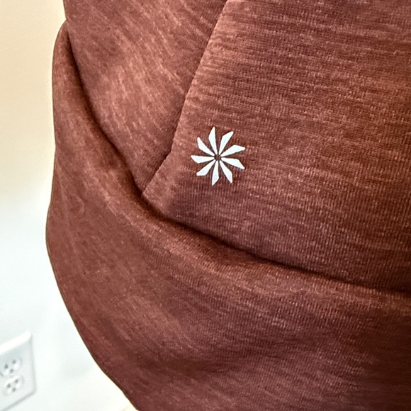 Athleta Altitude Polartec Half-Zip Sweatshirt in Mahogany Heather Size Large - Picture 6 of 13